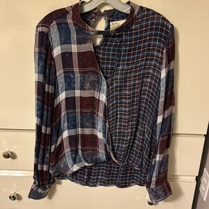 Vintage Havana Blue and Purple Blouse